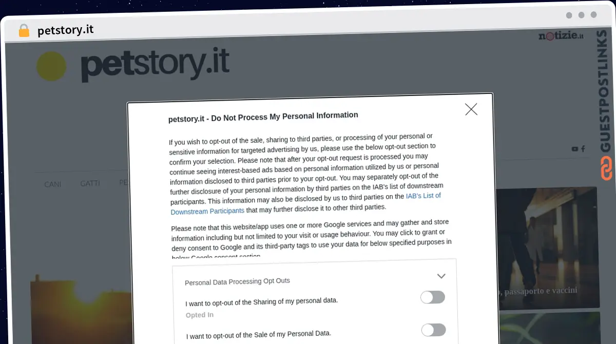 Publish Guest Post on petstory.it
