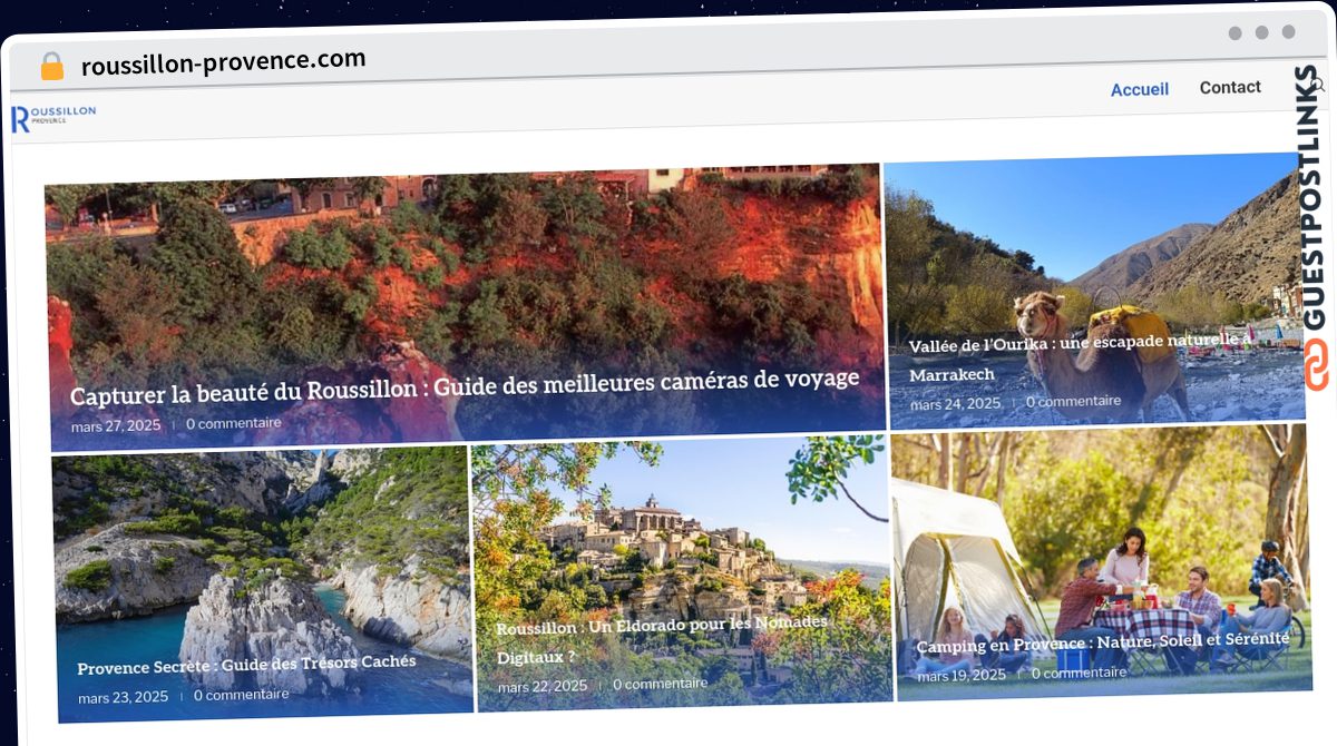Publish Guest Post on roussillon-provence.com