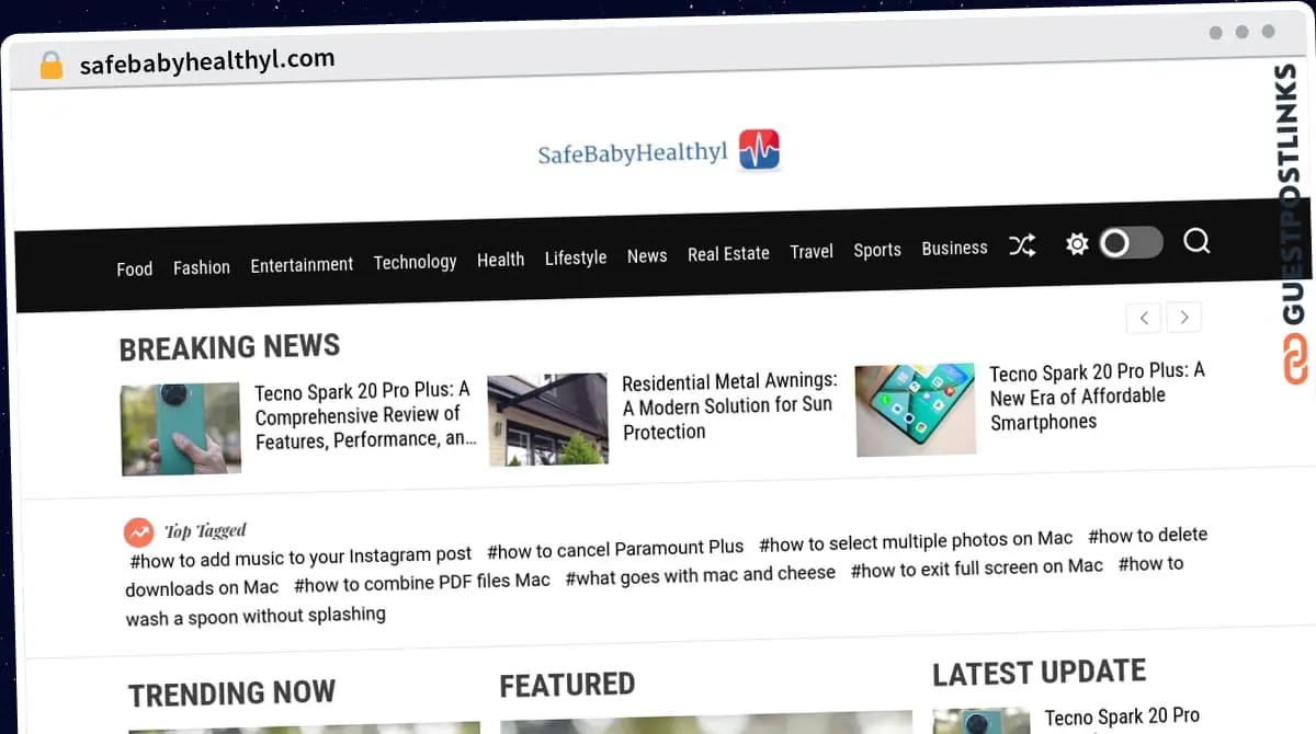 Publish Guest Post on safebabyhealthyl.com