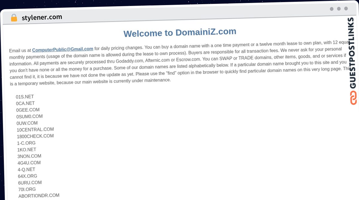 Publish Guest Post on stylener.com