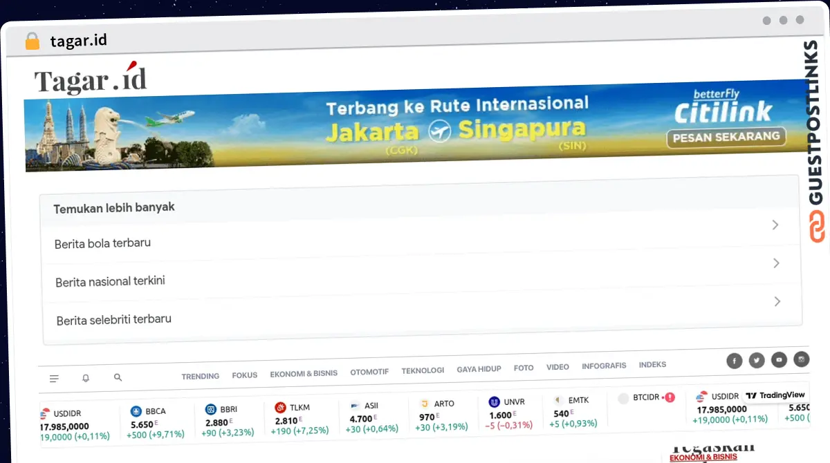 Publish Guest Post on tagar.id