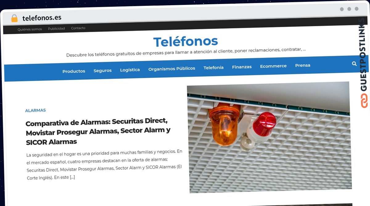 Publish Guest Post on telefonos.es