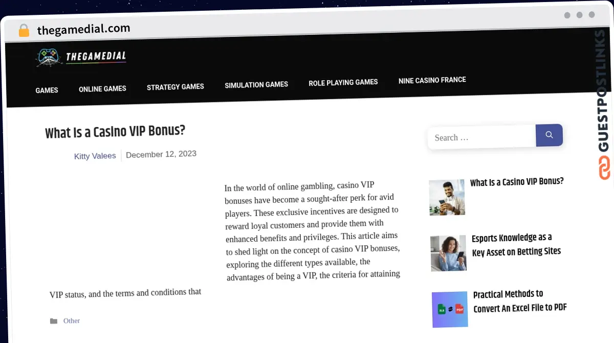 Publish Guest Post on thegamedial.com