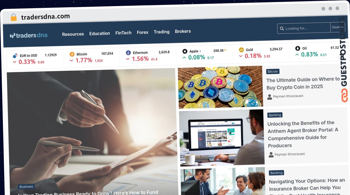 Publish Guest Post on tradersdna.com