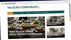 Publish Guest Post on valeurscorporate.fr