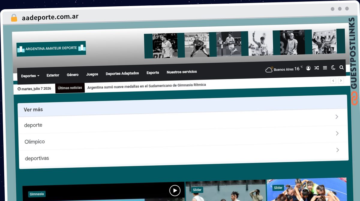 Publish Guest Post on aadeporte.com.ar