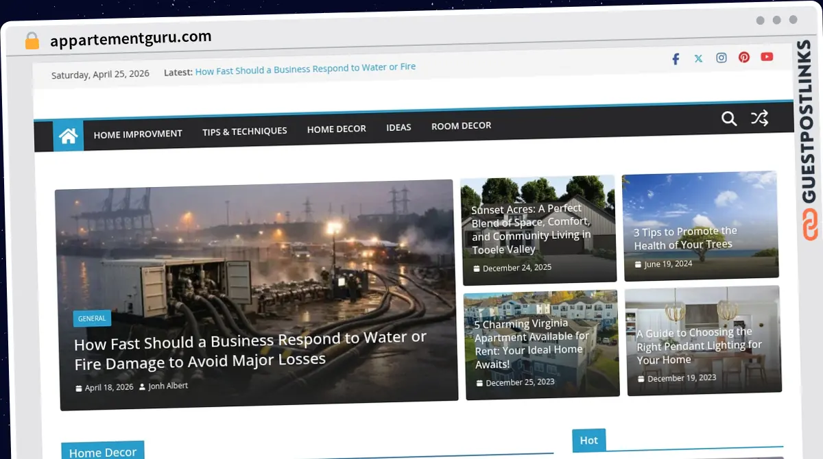 Publish Guest Post on appartementguru.com
