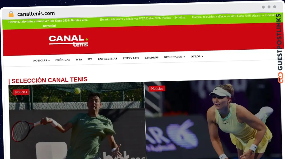 Publish Guest Post on canaltenis.com