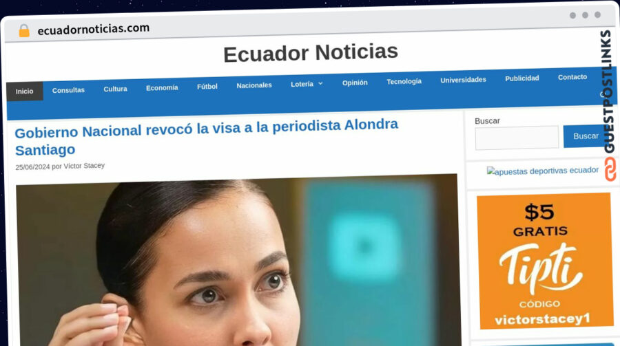 Publish Guest Post on ecuadornoticias.com