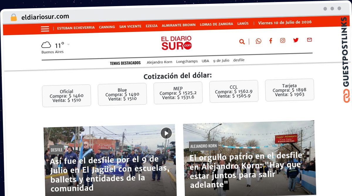 Publish Guest Post on eldiariosur.com