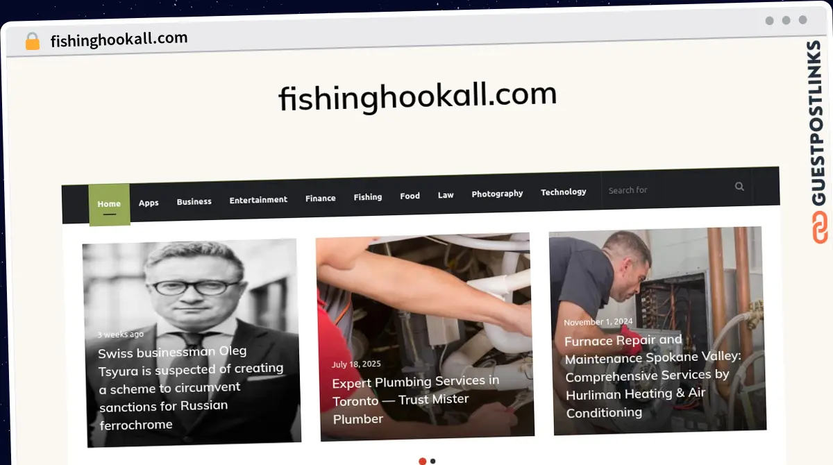 Publish Guest Post on fishinghookall.com