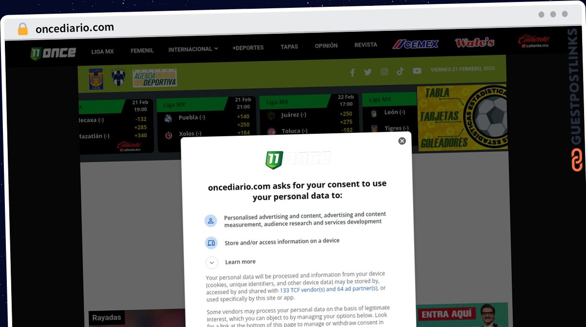 Publish Guest Post on oncediario.com