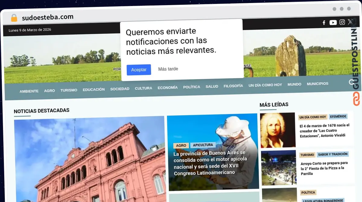 Publish Guest Post on sudoesteba.com