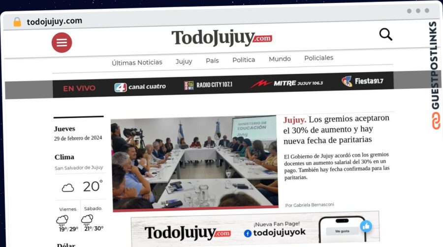 Publish Guest Post on todojujuy.com