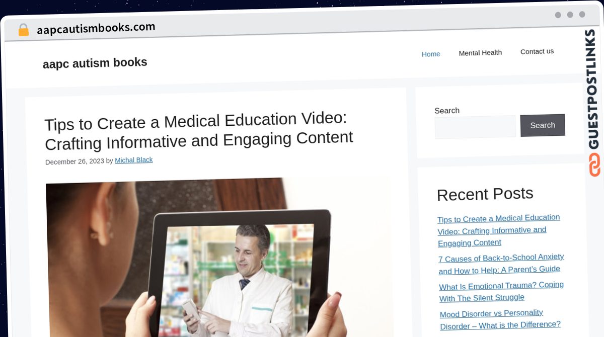 Publish Guest Post on aapcautismbooks.com