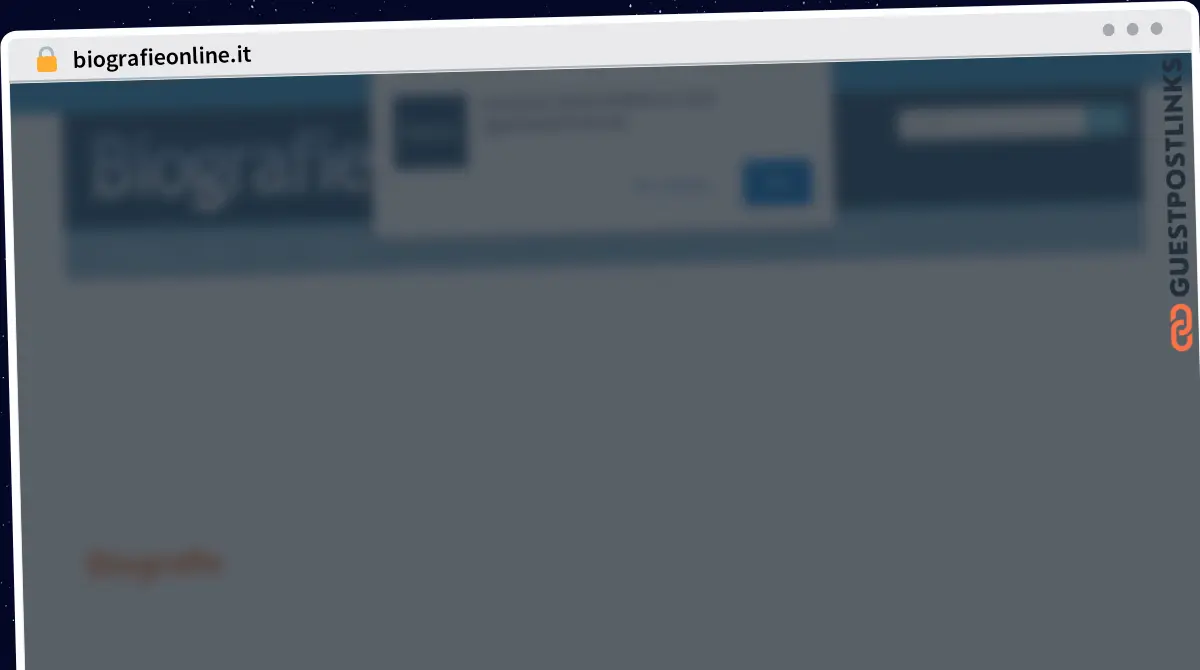 Publish Guest Post on biografieonline.it