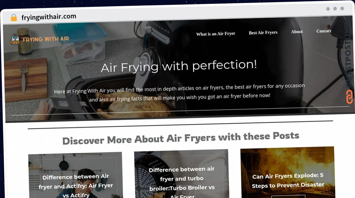 Publish Guest Post on fryingwithair.com