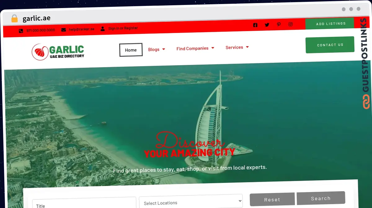 Publish Guest Post on garlic.ae