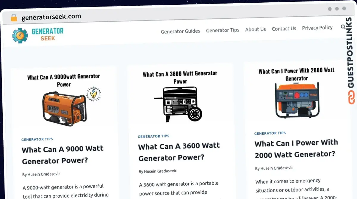 Publish Guest Post on generatorseek.com