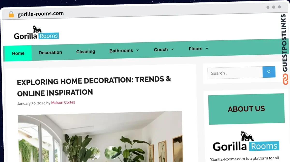 Publish Guest Post on gorilla-rooms.com