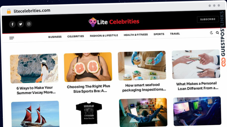 Publish Guest Post on litecelebrities.com