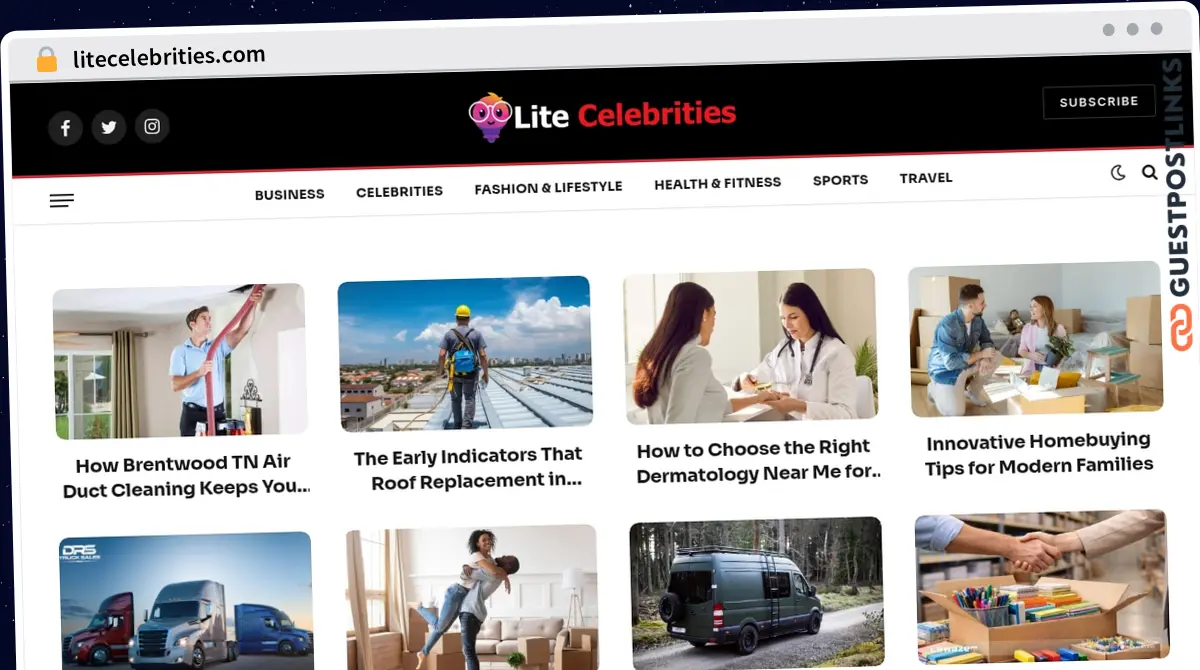 Publish Guest Post on litecelebrities.com