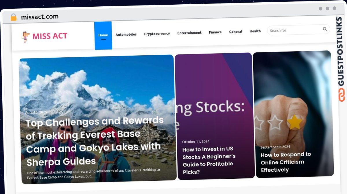 Publish Guest Post on missact.com