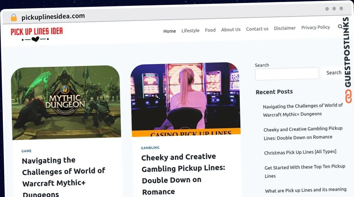 Publish Guest Post on pickuplinesidea.com