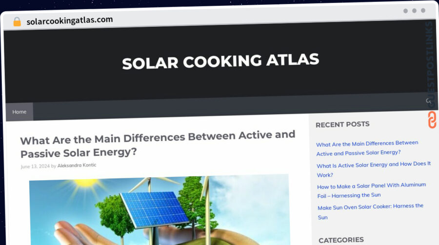 Publish Guest Post on solarcookingatlas.com