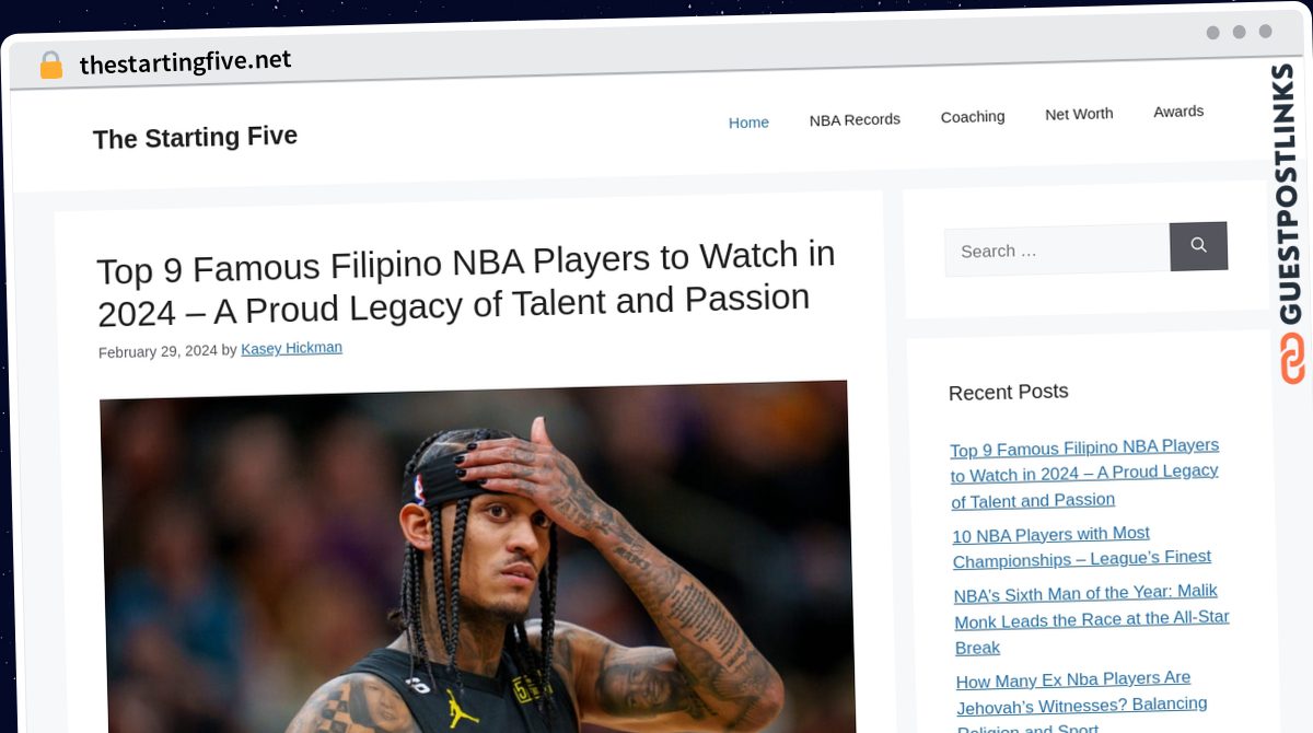 Publish Guest Post on thestartingfive.net