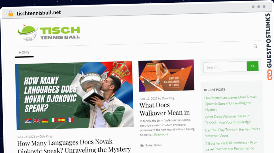 Publish Guest Post on tischtennisball.net