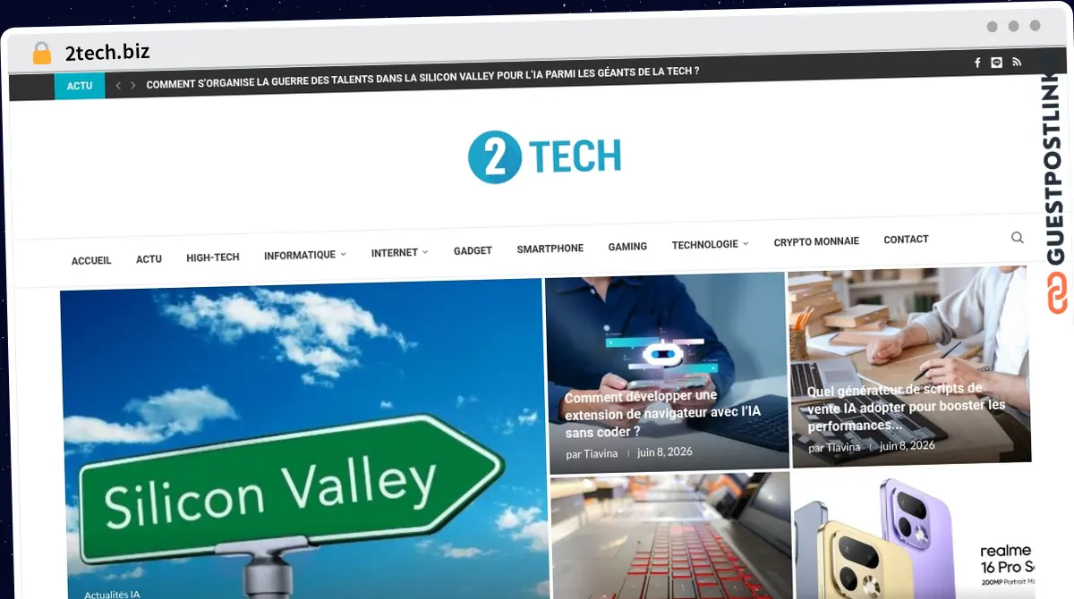 Publish Guest Post on 2tech.biz