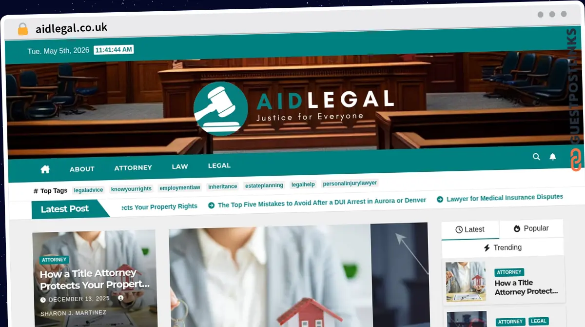 Publish Guest Post on aidlegal.co.uk