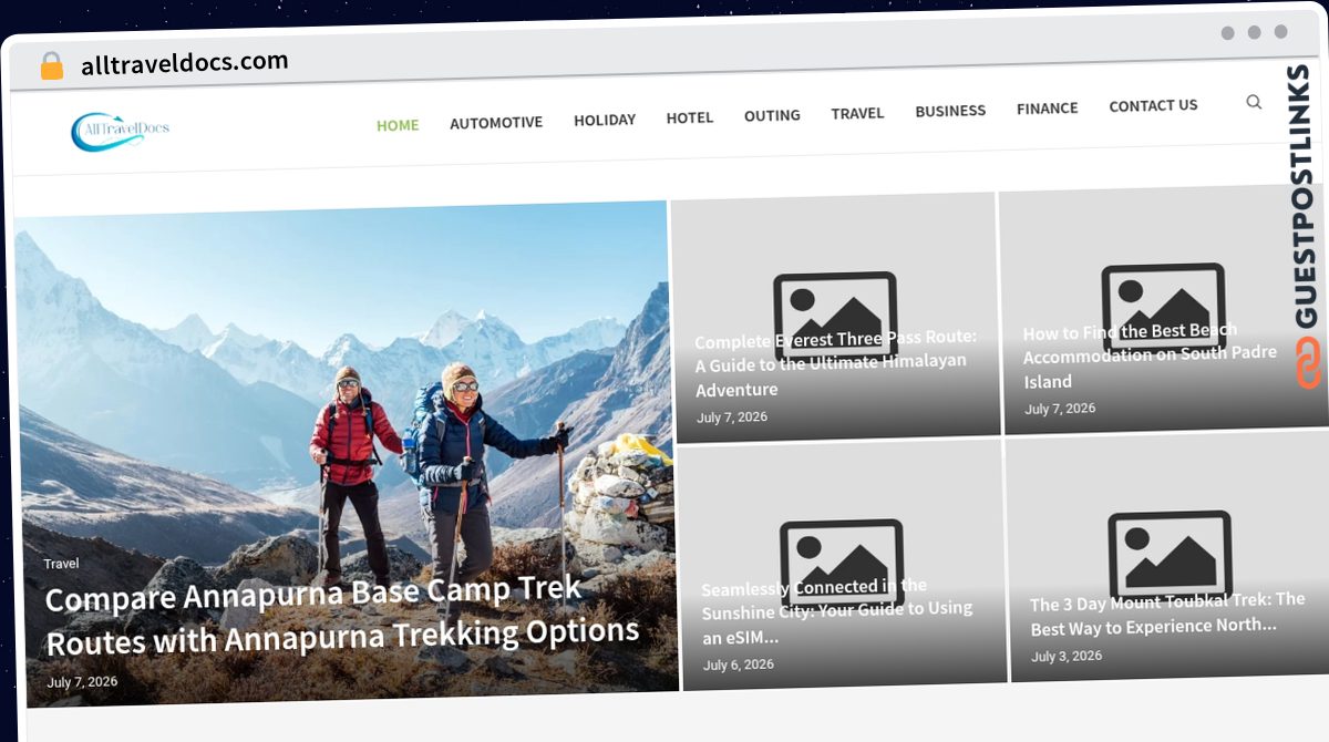 Publish Guest Post on alltraveldocs.com