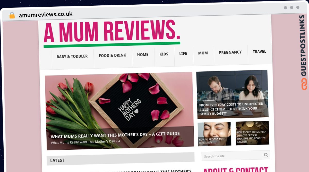 Publish Guest Post on amumreviews.co.uk
