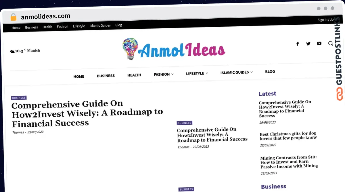 Publish Guest Post on anmolideas.com