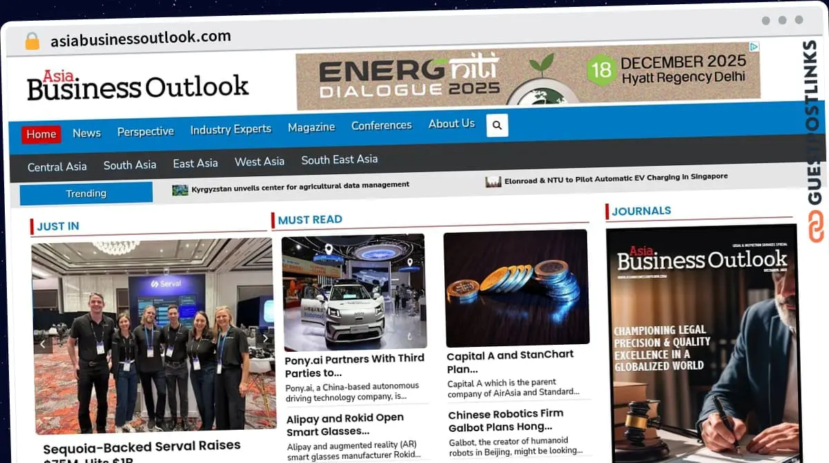 Publish Guest Post on asiabusinessoutlook.com