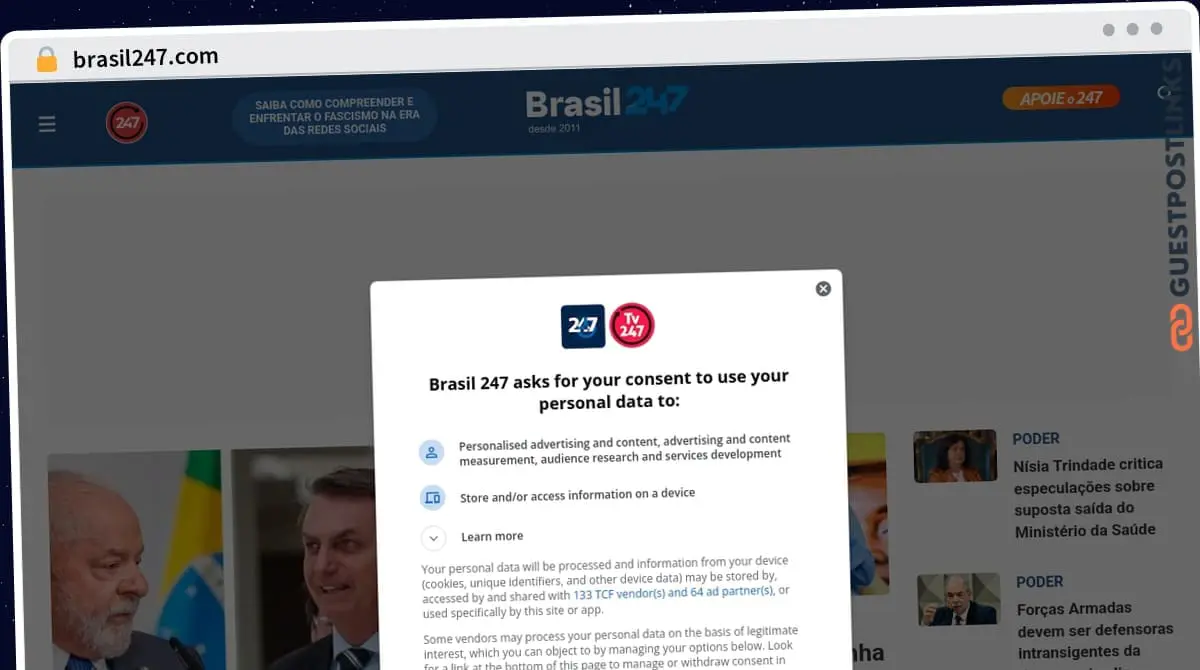 Publish Guest Post on brasil247.com
