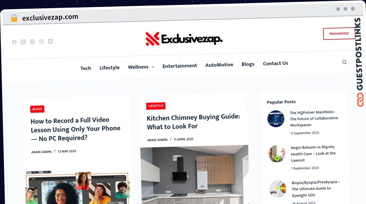 Publish Guest Post on exclusivezap.com