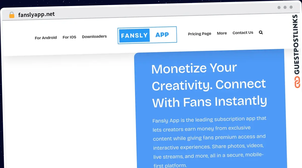 Publish Guest Post on fanslyapp.net