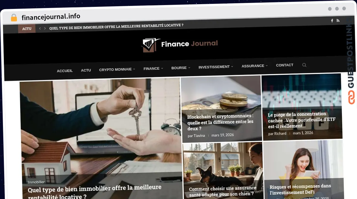 Publish Guest Post on financejournal.info