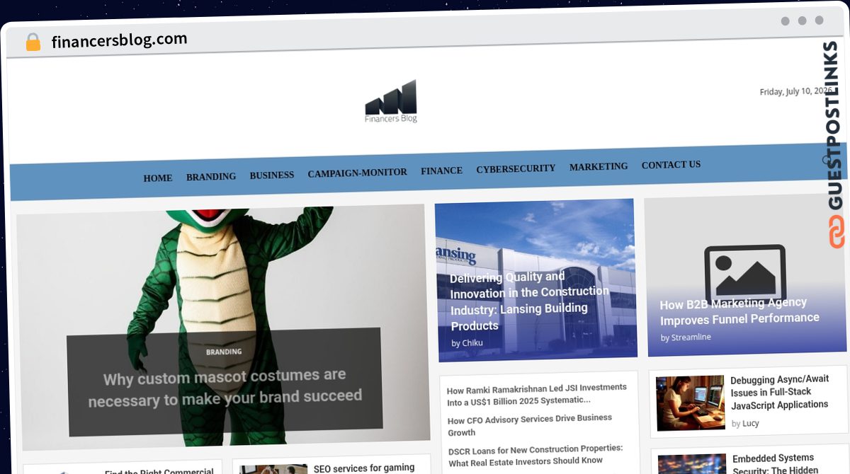 Publish Guest Post on financersblog.com