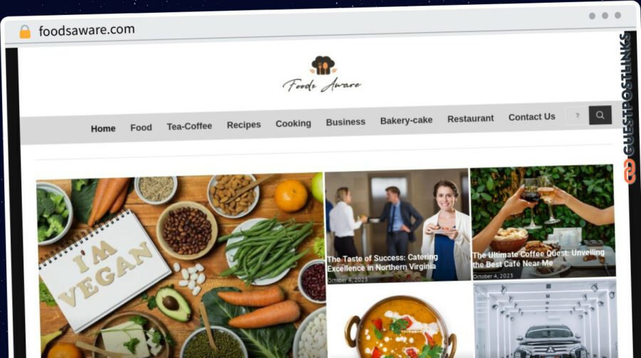 Publish Guest Post on foodsaware.com