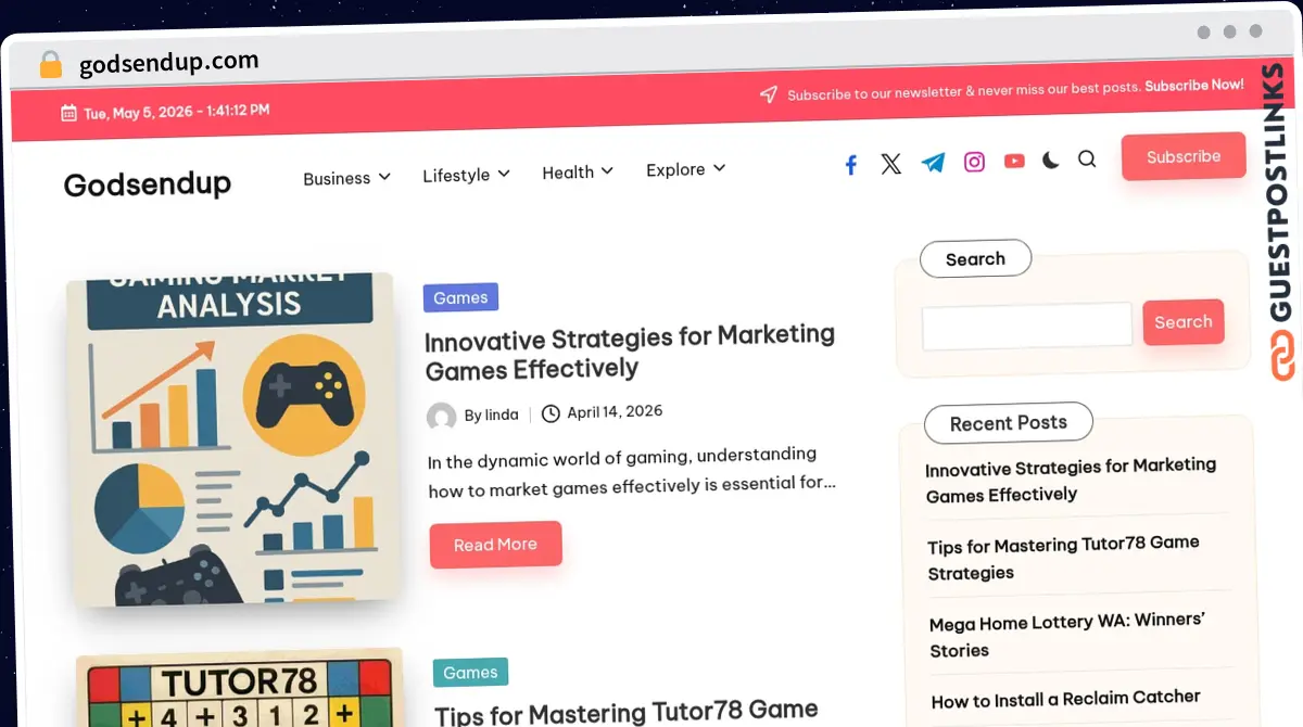 Publish Guest Post on godsendup.com