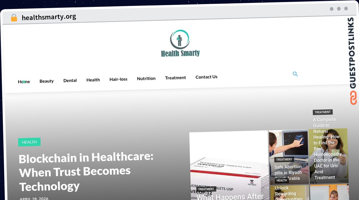 Publish Guest Post on healthsmarty.org