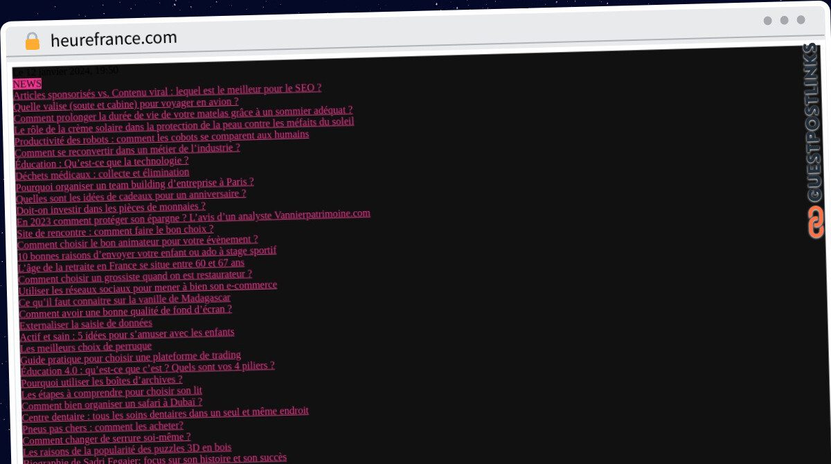 Publish Guest Post on heurefrance.com