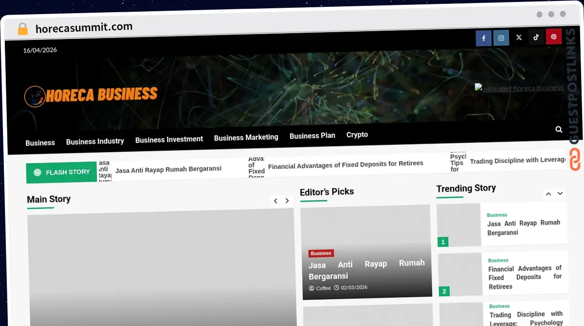 Publish Guest Post on horecasummit.com