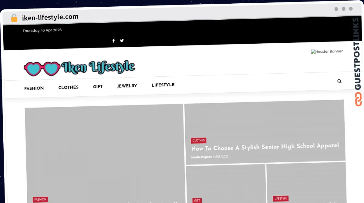 Publish Guest Post on iken-lifestyle.com
