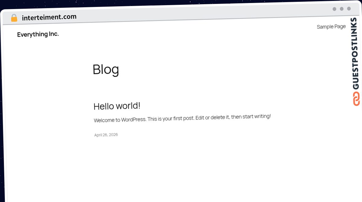 Publish Guest Post on interteiment.com