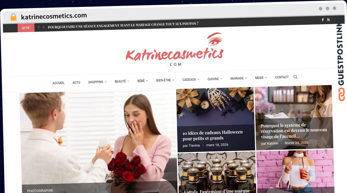 Publish Guest Post on katrinecosmetics.com